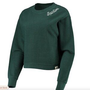 Michigan State Spartans League Collegiate Wear Women's Corded Timber Cropped Pul